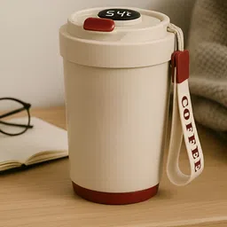 Myntra Elegant Homes Beige Single Stainless Steel Solid Double Wall Vacuum Water Bottle-picture-37