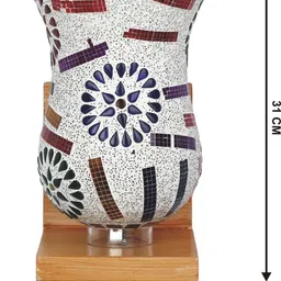 1ST TIME Multicoloured & Multicoloured Textured Wood Wall Lamp image 5