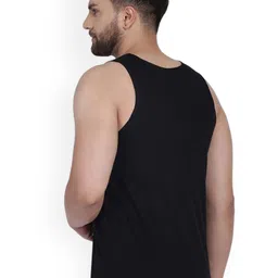 SLOWLORIS Pack Of 2 Printed Combed Cotton Gym VestsVSL26 CMB(CHS BLACK)(ADV RED) image 5