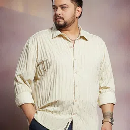 Instafab Plus Comfort Spread Collar Cotton Shirt image 2