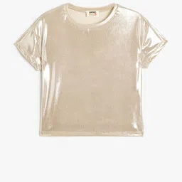 Koton Girls Round Neck Applique Top-image-84