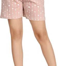 Printed Women Pink, White Night Shorts-image-45