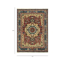 jaipur rugs Multicolor Traditional Wool 6 ft x 9 ft Hand Knotted Carpet image 2