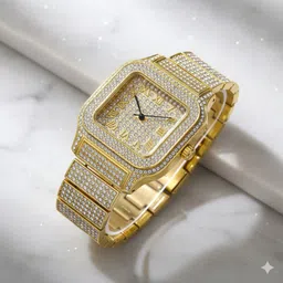 leathertone Diamond men fashion trendy Watch C14 Analog Watch - For Men CFTo-10 image 1