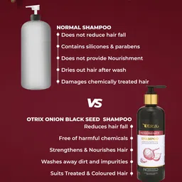 Otrix Red Onion Black Seed Oil Shampoo To Soften & Strengthen Hair - 300 ml image 3