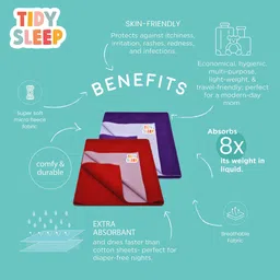 tidy sleep Cotton, Fleece Baby Bed Protecting Mat image 3