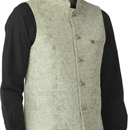 turtle Men Solid Nehru Jacket image 3