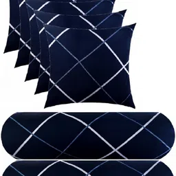 swikon star 5 Cushion 2 bolster Microfibre Geometric Bolster Pack of 7 image 1