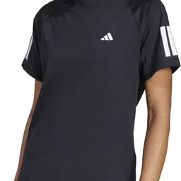 adidas Women Sporty Crew Neck Polyester Black T-Shirt-picture-12
