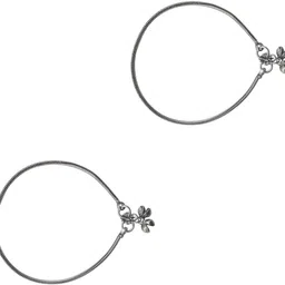 ashi creations Round anklet Alloy, Silver Anklet image 3