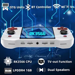 PICSTAR R46S Retro Handheld Game Linux System 4.0 Inch Ips Screen RK3566 Portable 64G with R46S Retro Handheld image 4