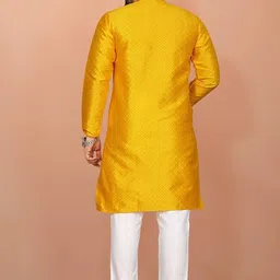 fabwax Men Cotton Silk Kurta Pyjama Set image 3