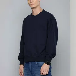 moda rapido Men Full Sleeve Solid Sweatshirt image 2