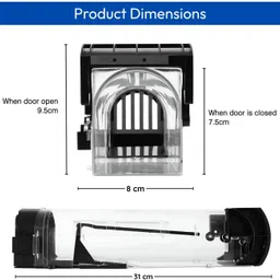 panchhi store Rat Trap Cage 32 cm Humane Mouse Trap Catcher No Kill Reusable Snap Trap image 2