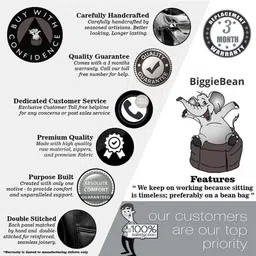 beannie 4XL Premium, Designer - Snooze Squad Theme-I get up early - Printed Teardrop Bean BagWith Bean Filling image 4