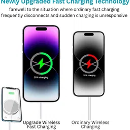 gophone Wireless Charger, 15W Qi Fast Wireless Charging Pad With QC Adapter Charging Pad Charging Pad image 4