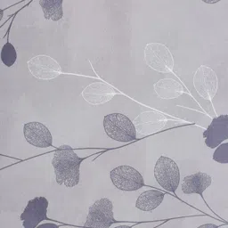 Myntra Elegant Homes Grey & White Floral 280 TC Single Bedsheet Set-2.28 m x 1.52 m image 4