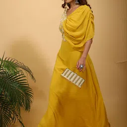 SANCIA Embroidered V-Neck Crop Top With Skirt image 2