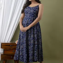 Demirner Floral Print Fit & Flare Midi Dress image 4