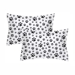 Cotton Candy Black & White 2 Pieces Abstract Pure Cotton Rectangle Pillow Covers-picture-30
