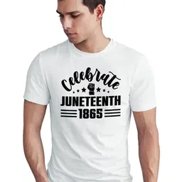 Seekbuylove Men White Typography Cotton Printed Bio Finish T-shirt-image-74