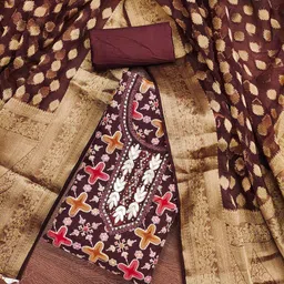 Maroosh Embellished Organza Unstitched Dress Material-picture-14