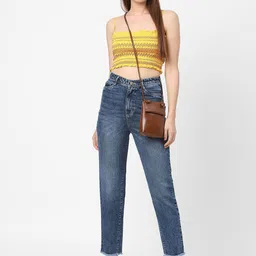 Kraus Jeans Women Pure Cotton High-Rise Light Fade Jeans image 4