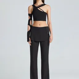 ZOMODA Women Solid One Shoulder Top-picture-24