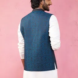 VASTRAMAY Men Woven Design Nehru Jacket image 2
