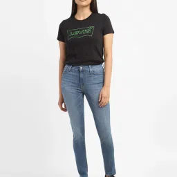 levi's Women's 711 Blue Skinny Fit Mid Rise Jeans image 5