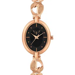 WHITE BIRD Women Brass Embellished Dial & Bracelet Style Straps Analogue Watch JK-132 Rose D Black-image-43
