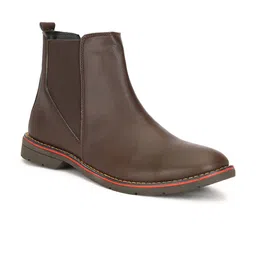 PSSHOES Men Solid Round Toe Slip-On Chelsea Boots image 5