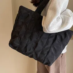 CORSICA Women Black Solid Oversized Swagger Tote Bag-picture-25