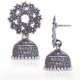 DIVASTRI Women Silver Earrings image 4