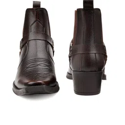 Bxxy Men Textured Square Toe Block-Heel Chelsea Boot image 2