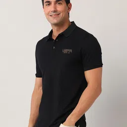 U.S. Polo Assn. Denim Co. Men Solid Polo Collar Slim Fit T-shirt image 2