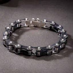 The Roadster Lifestyle Co Men Silver-Plated Link Bracelet-image-35