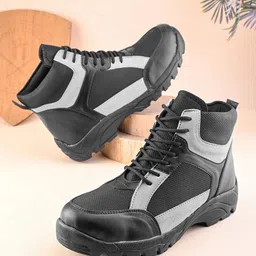 The Roadster Lifestyle Co Men Block-Heeled Lace-Ups Biker Boots-image-94