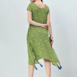 AMBI Floral Print A-Line Midi Dress image 3