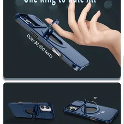 Luxury Kase Blue Mag Safe Shockproof Rugged Back Case for iPhone 16 Plus image 2