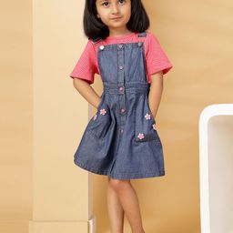 Budding Bees Girls Blue Dungarees-picture-26
