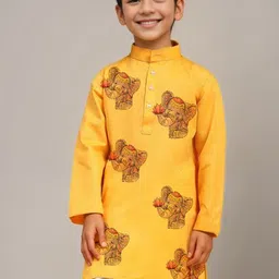 DEVOILER Boys Ethnic Motifs Printed Straight Kurta image 3