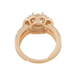 TEEJH Jewel of Jaipur Cubic Zirconia Studded Adjustable Finger Ring image 2