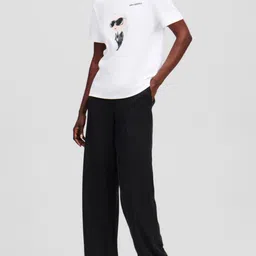 Karl Lagerfeld Women Printed Pockets T-shirt image 3