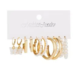 Vembley Set of 5 Circular Hoop Earrings image 5