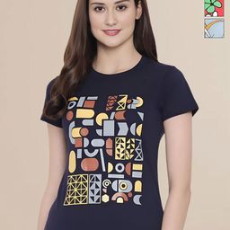 Mast & Harbour Women Typography 3 Printed Applique T-shirt-picture-4