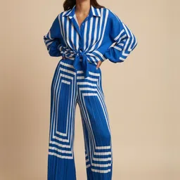 WomanLikeU Printed Long Sleeves Shirt & Trousers Co-Ords Set-picture-10