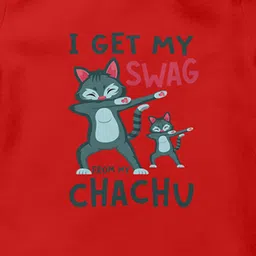 THE PRINT PLATTER Infants Swag Chachu Printed Envelope Neck Short Sleeves Cotton Bodysuit image 2