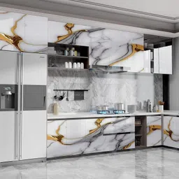 delizpar Foils Decorative Grey, Gold Wallpaper image 3