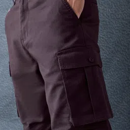 VOLTEDGE Men Relaxed Cargos Trousers image 4